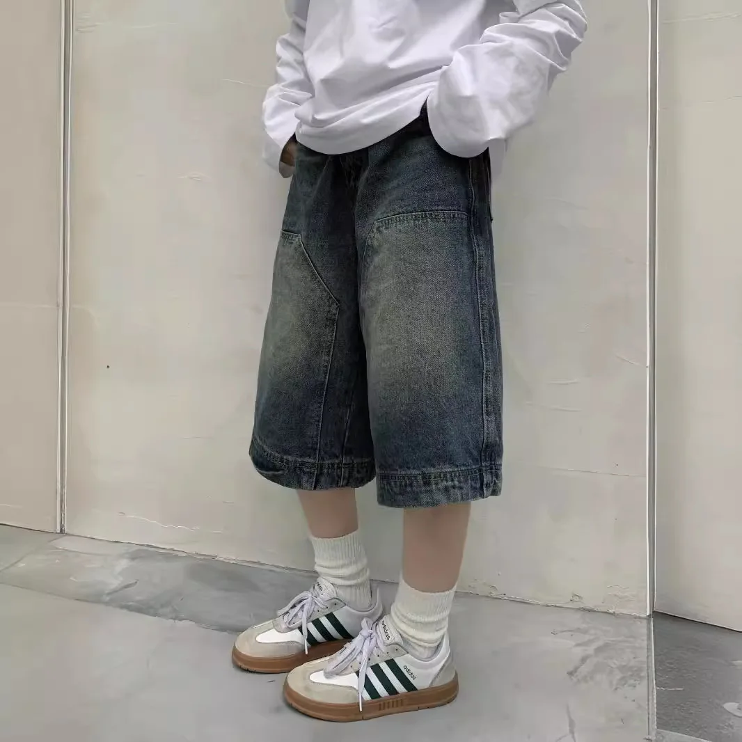 여성 Y2K 빈티지 배기 진 반바지 워싱 와이드 레그  - Streetwear Brand Shorts 리뷰 및 가격