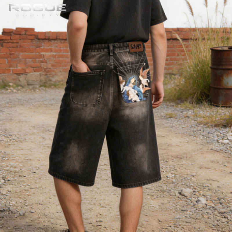 여름 럭셔리 하라주쿠 청바지 하의 아메리칸 빈티지 Y2 - Streetwear Brand Shorts 리뷰 및 가격
