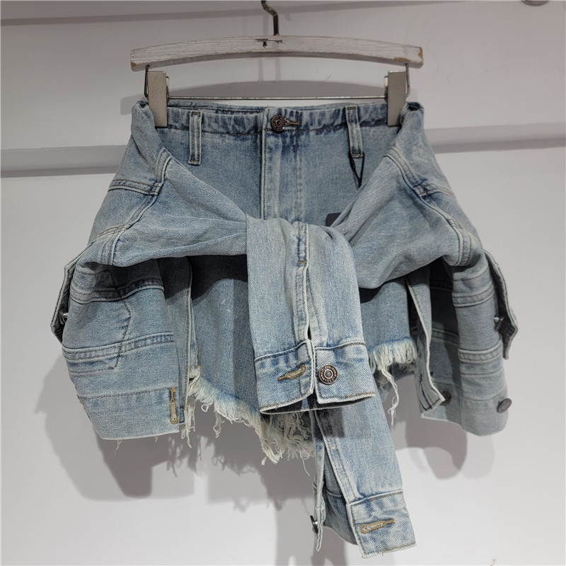 데님 반바지 여성 청바지 빈티지 워싱 A라인 슬림핏 로 - Streetwear Brand Shorts 리뷰 및 가격