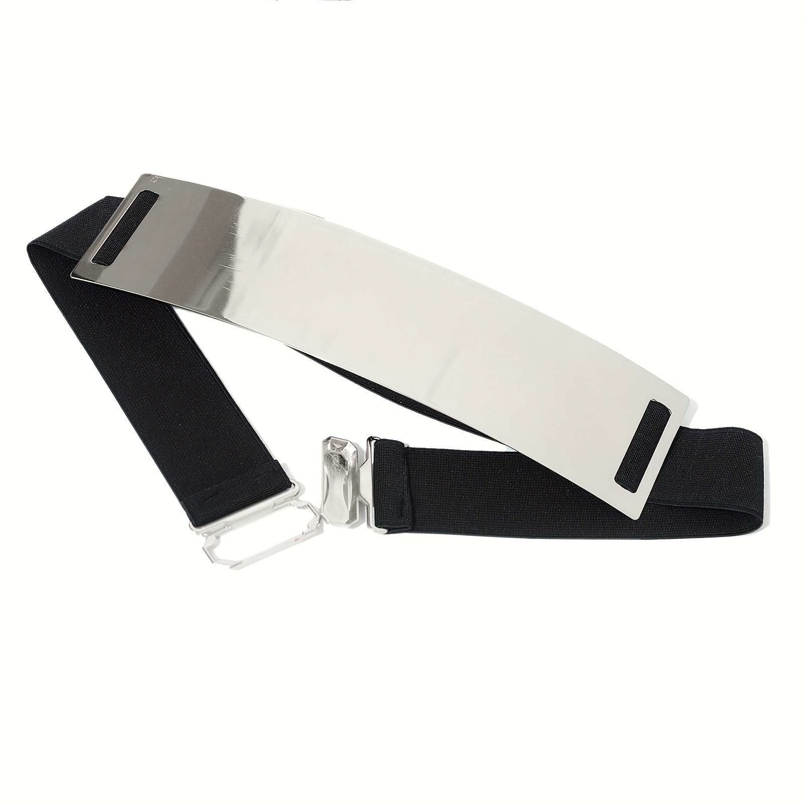 펑크-우아한 메탈릭 광택 와이드 벨트 허리띠-Y2K 드 - Off White Belt 리뷰 및 가격