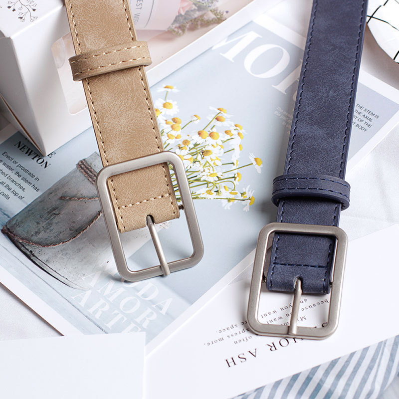 1spc 심플하고 다재다능한 사각형 버클 모조 가죽 트 - Off White Belt 리뷰 및 가격