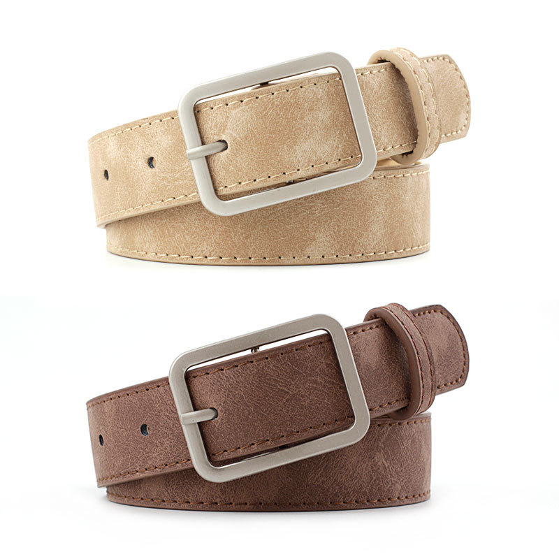 1spc 심플하고 다재다능한 사각형 버클 모조 가죽 트 - Off White Belt 리뷰 및 가격
