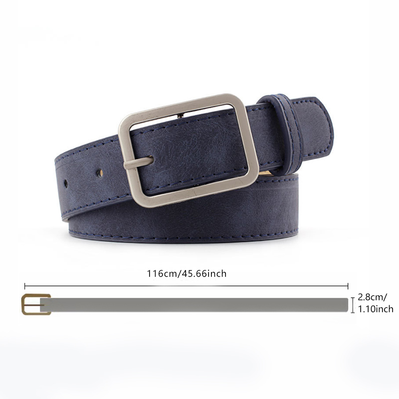 1spc 심플하고 다재다능한 사각형 버클 모조 가죽 트 - Off White Belt 리뷰 및 가격